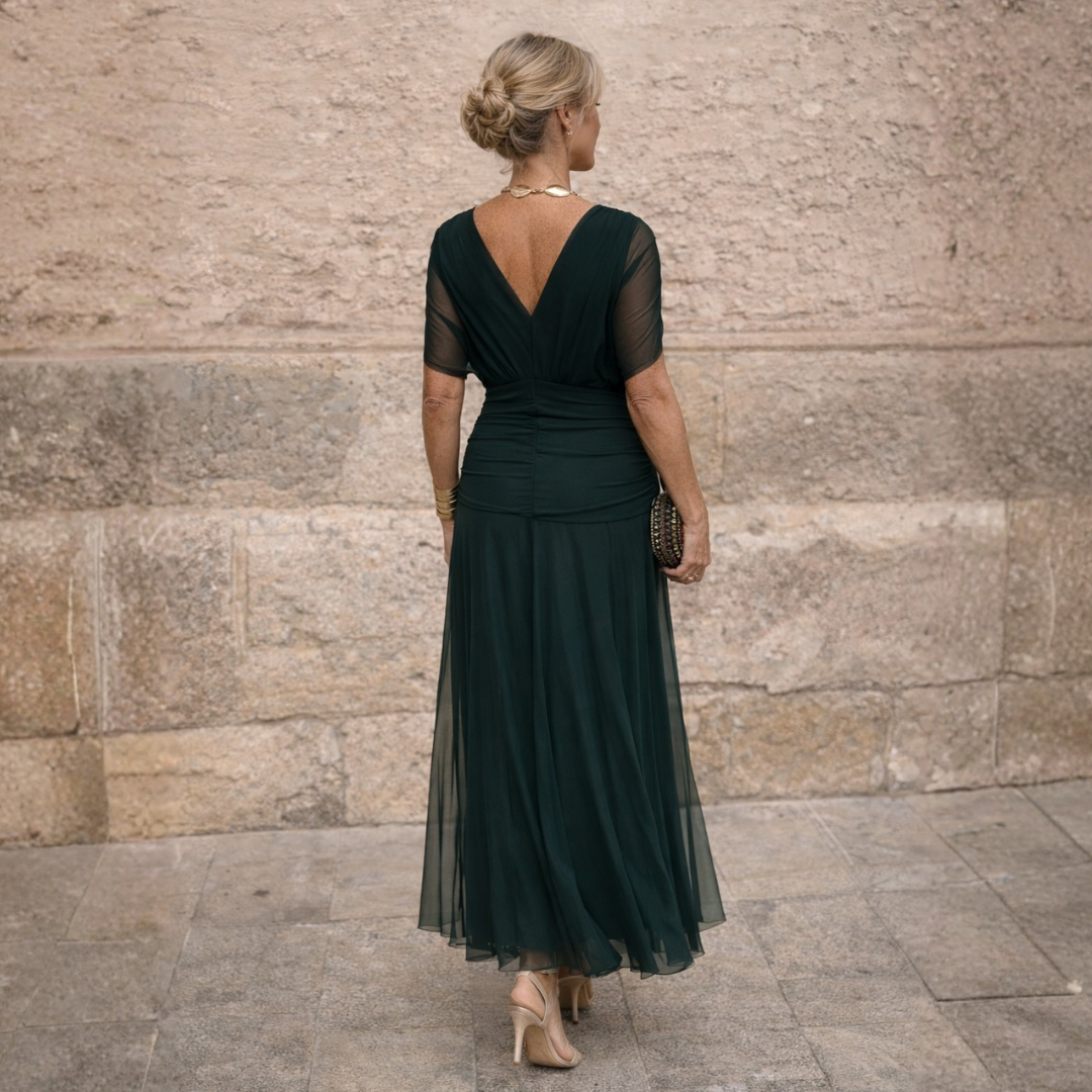 Valerie | Tummy Flattering Off Shoulder Maxi Dress