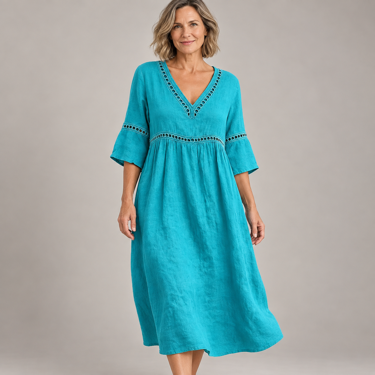 Lenora | Relaxed Lace Midi Dress