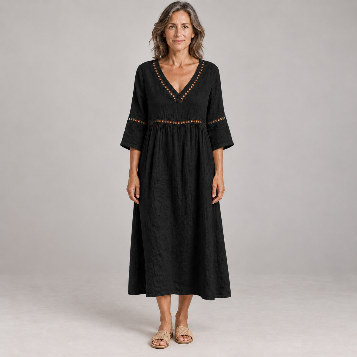 Lenora | Relaxed Lace Midi Dress