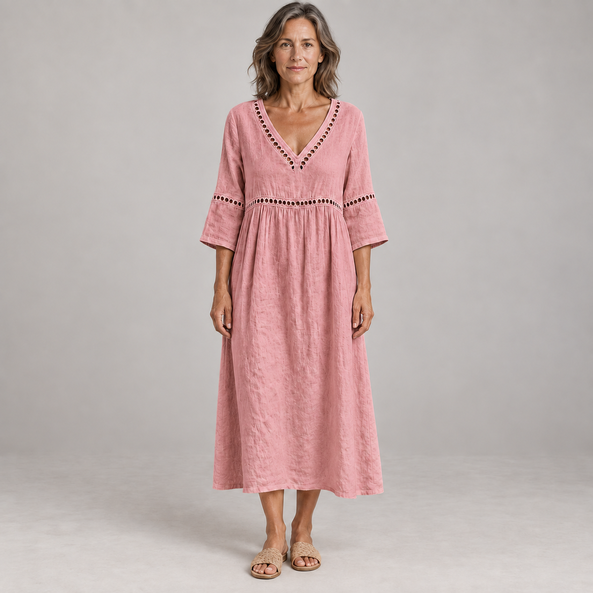 Lenora | Relaxed Lace Midi Dress