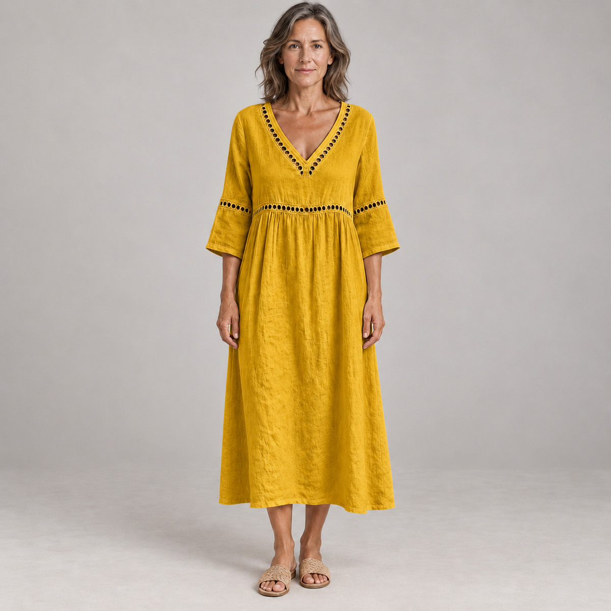 Lenora | Relaxed Lace Midi Dress