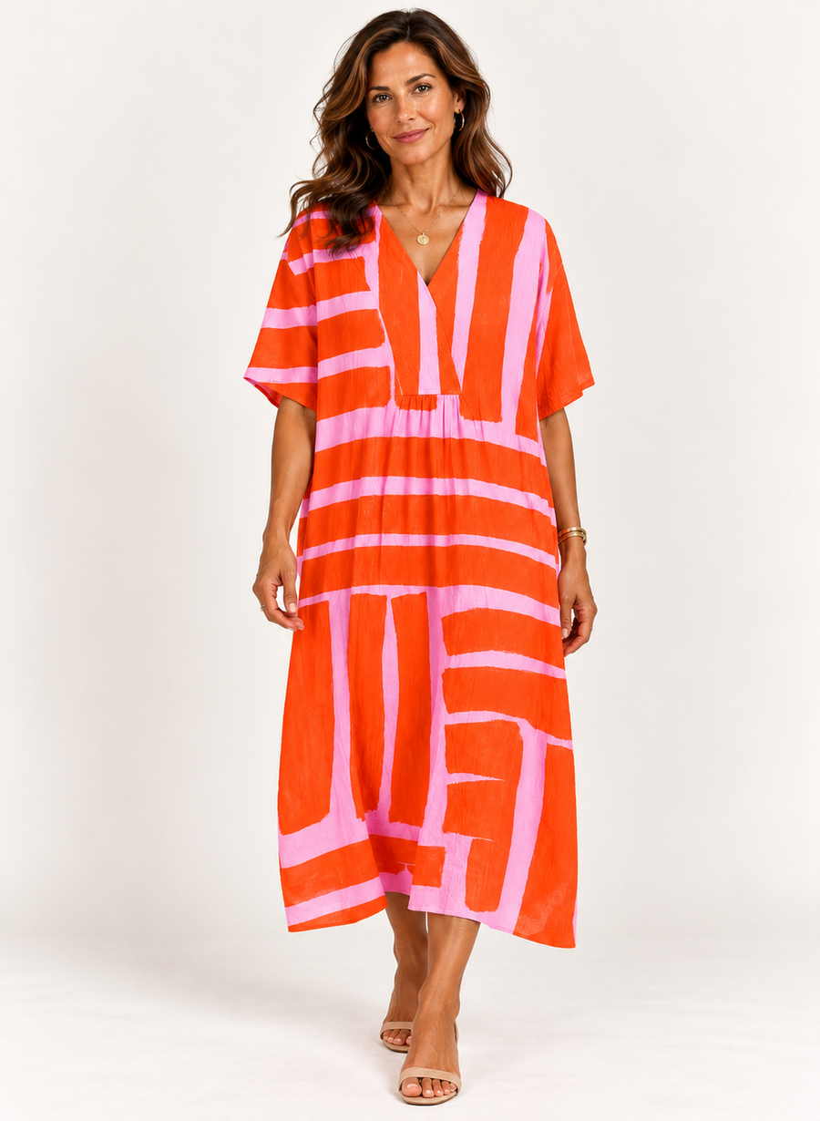 Coral Horizon Dress